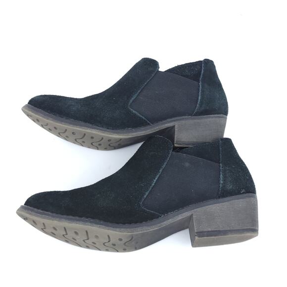 Vintage 7Eight Jazlyn Suede Leather Ankle Booties Black Size 6M Women Slip On - Picture 3 of 5